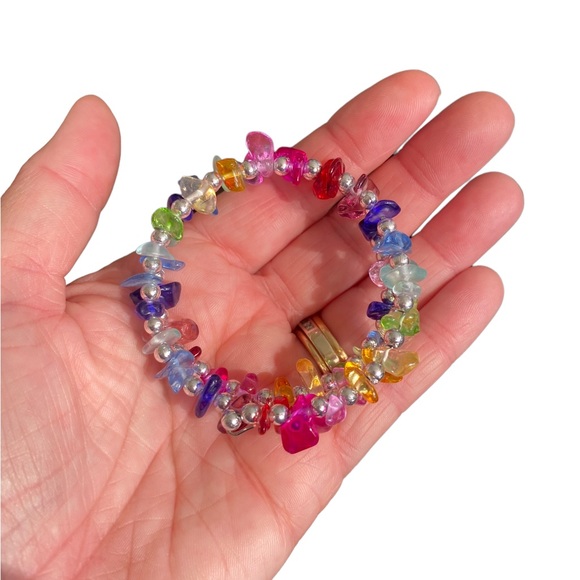 Handmade Multicolored Beaded Wrap Bracelet - Picture 6 of 6